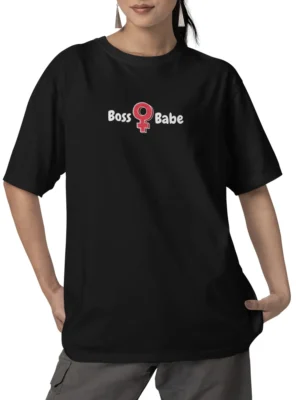 black oversized t shirt