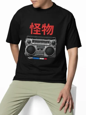 black oversized t-shirt