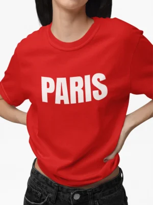 vibrant red t-shirt