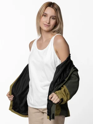 white tank top