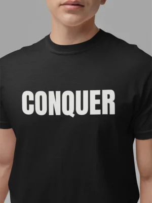 black t-shirt,