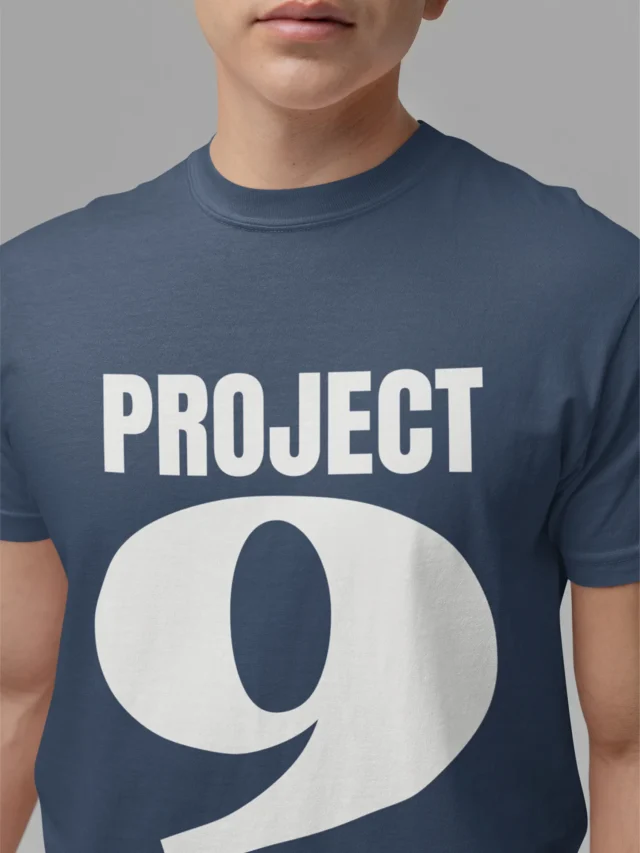 navy-blue t-shirt