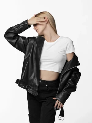 cropped white top