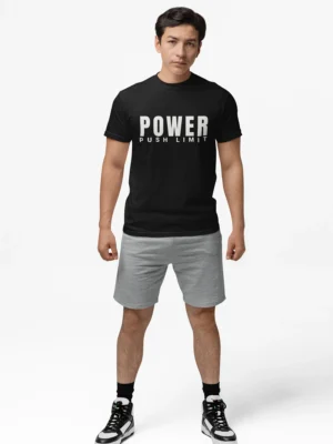 black t-shirt